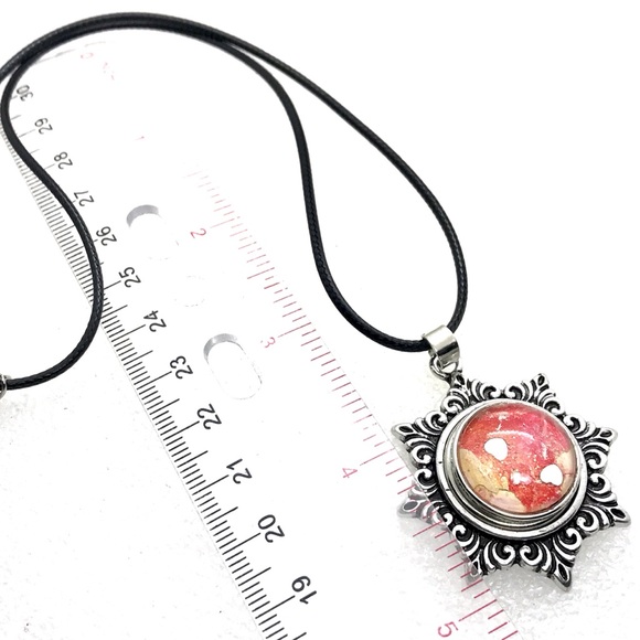 Star Snowflake Necklace Handmade 20mm snap SN20 Christmas display - Picture 3 of 3